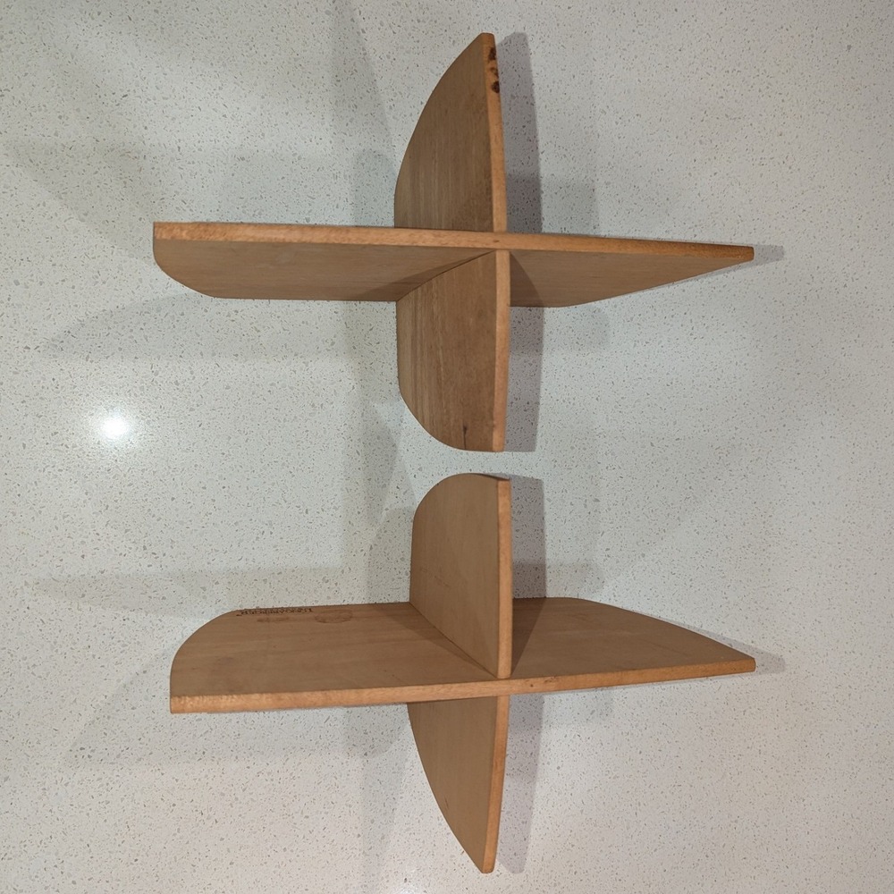 Longaberger Woodcrafts Basket Dividers Natural Wood Interlocking Set of‎ 2